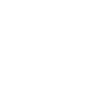 Weißes Icon einer Hütten-Illustration mit transparentem Hintergrund.
